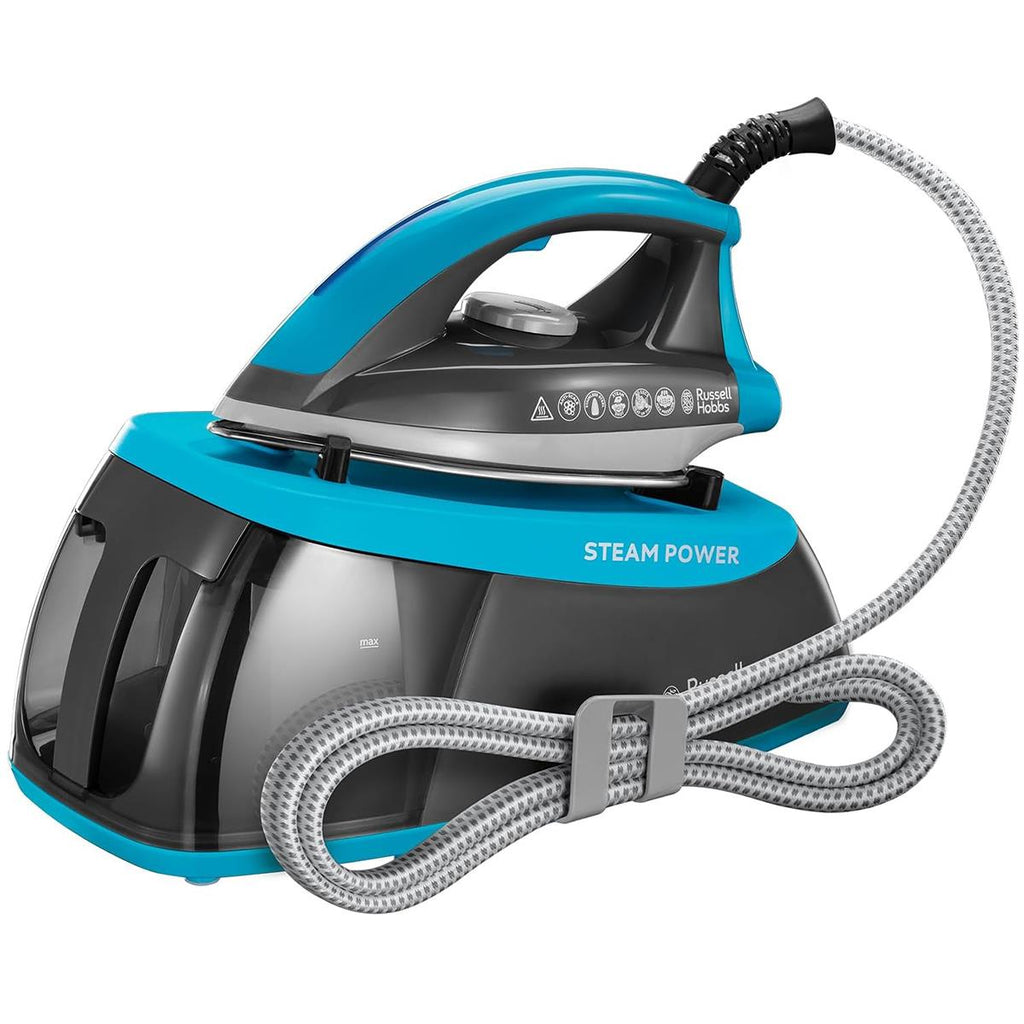 Russell Hobbs SteamPower Aqua Steam Generator Iron 2400W 1.3L 4.5 Bar Stainless Steel Soleplate