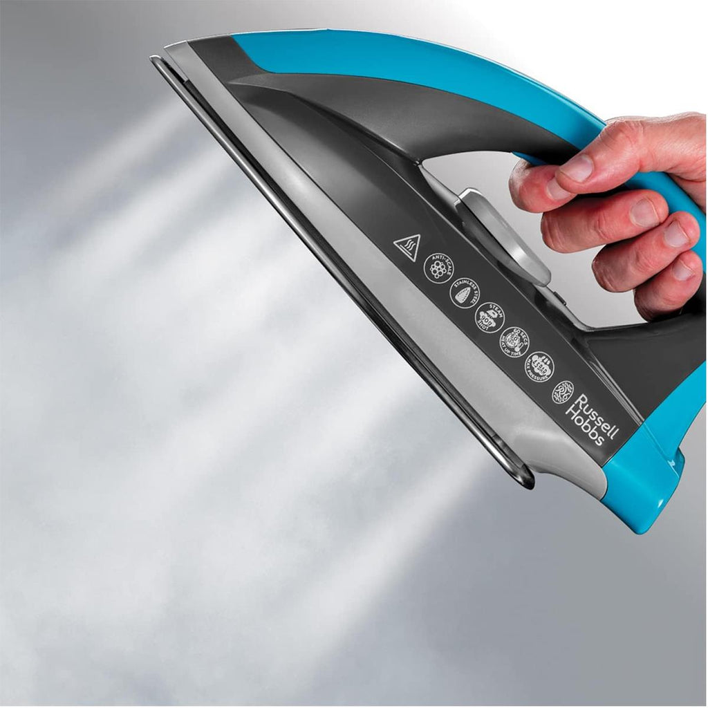 Russell Hobbs SteamPower Aqua Steam Generator Iron 2400W 1.3L 4.5 Bar Stainless Steel Soleplate