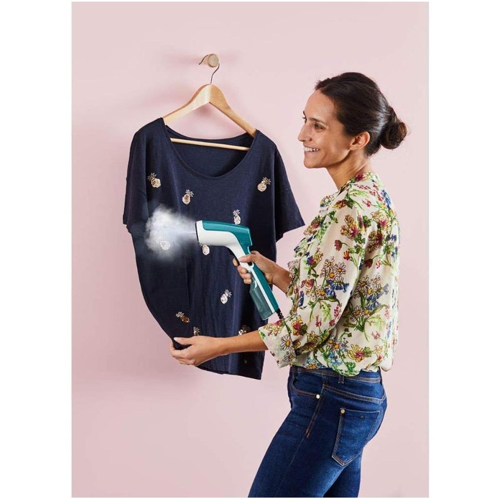 Tefal Access Steam First Handheld Garment Steamer 1300W 20g/min 70ml Water Tank Green And White