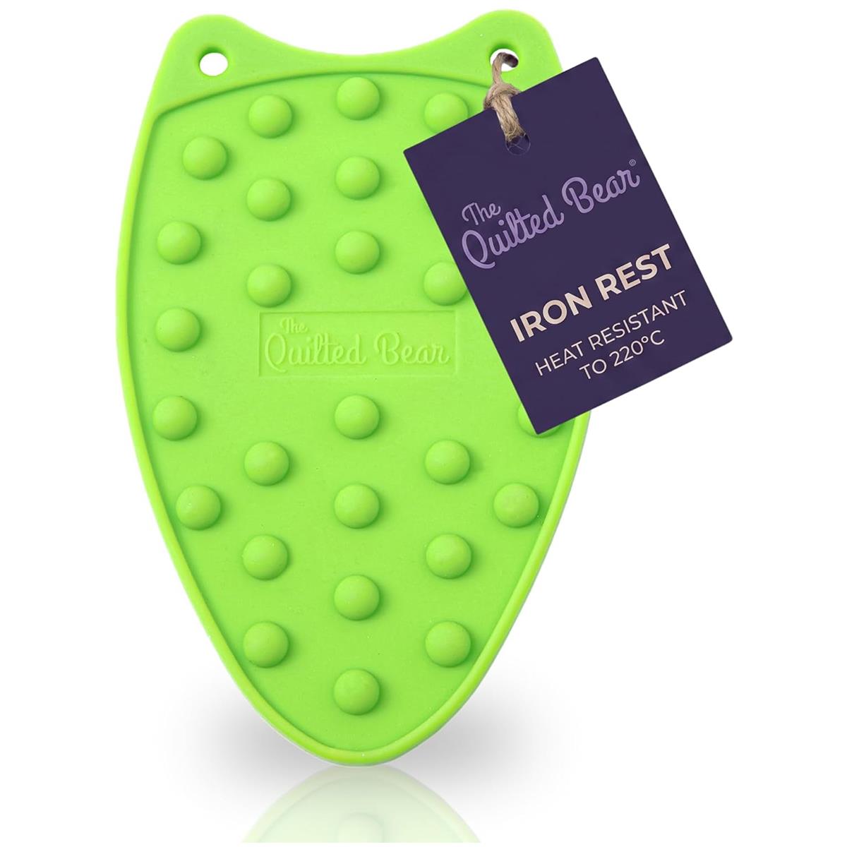 The Quilted Bear Mini Iron Rest Silicone Heat Resistant Iron Pad For Quilting And Crafts Lime Green