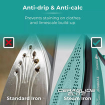 Tower Ceraglide 2400W Cordless Steam Iron With Ceramic Soleplate 360ml Water Tank Variable Steam Teal
