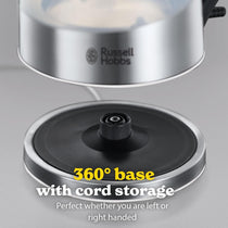 Russell Hobbs BRITA Purity Filter Kettle 3000W With MAXTRA PRO Cartridge 1 Litre Boil Capacity Transparent