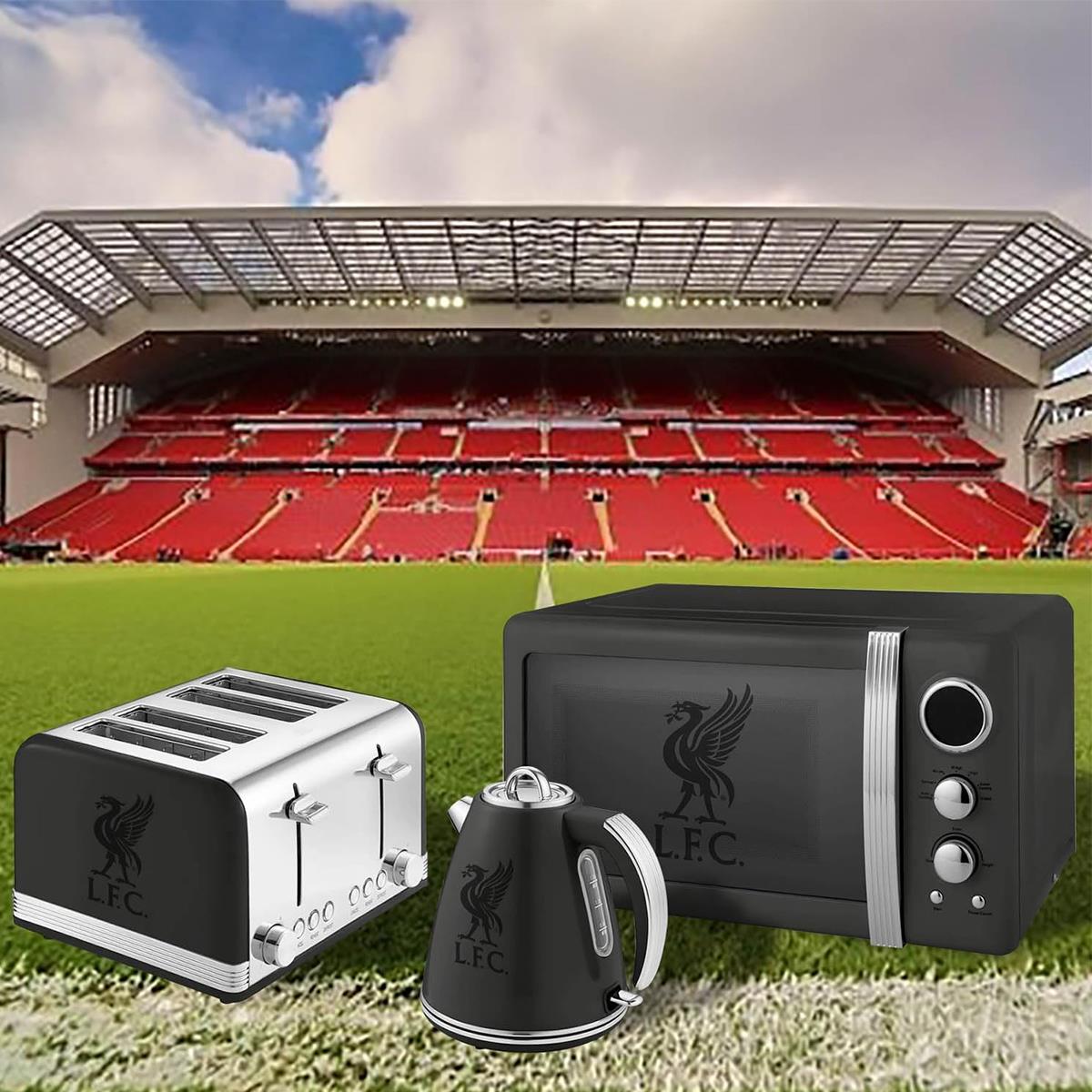 Swan Official Liverpool FC Retro Jug Kettle 3000W 1.5 Litre Stainless Steel Black