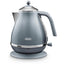 Delonghi Icona Metallics Electric Jug Kettle 3000W 1.7 Litre Stainless Steel Removable Anti-Scale Filter Azure Blue