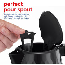 Russell Hobbs Honeycomb Electric Kettle 3000W 1.7 Litre Cordless Fast Boil Perfect Pour Spout Black
