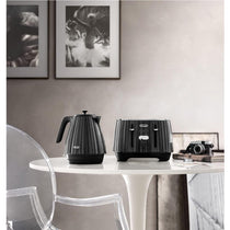 Delonghi Ballerina Electric Jug Kettle 1.7 Litre 3000W Plastic Cordless 360° Swivel Base Black