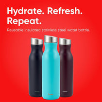 Smidge Stainless Steel Insulated Water Bottle 500ml Double Wall Vacuum Flask BPA-Free Leak Proof Aqua
