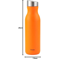 Smidge Stainless Steel Insulated Water Bottle 500ml Double Wall Vacuum Flask BPA-Free Leakproof Citrus
