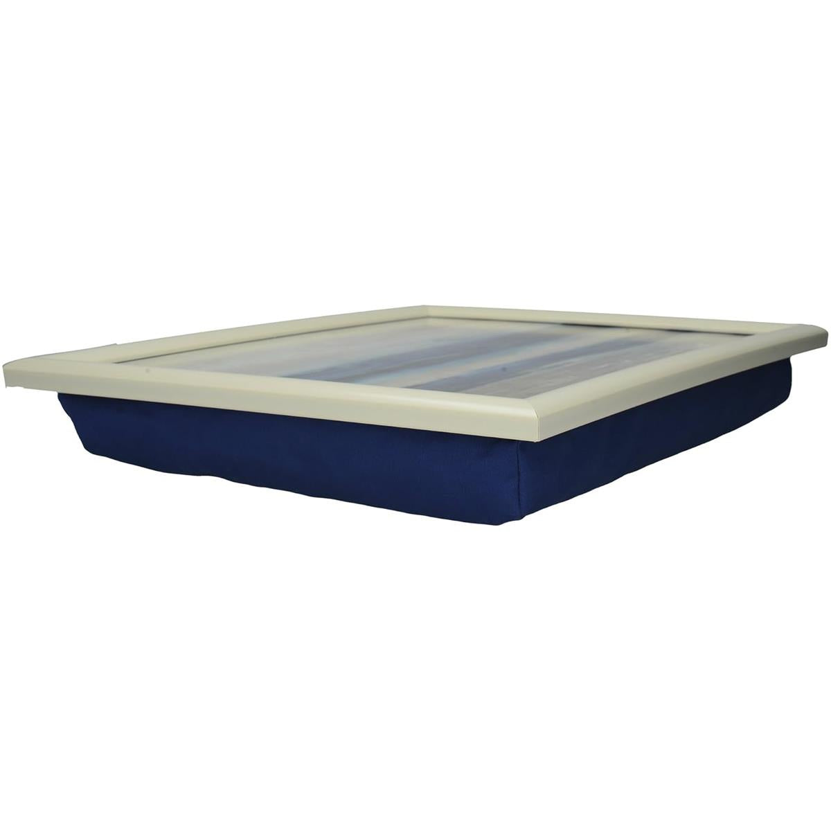 Creative Tops Blue Abstract Cushioned Bean Bag Lap Tray 44 x 34cm Plastic Dinner Laptop Tray