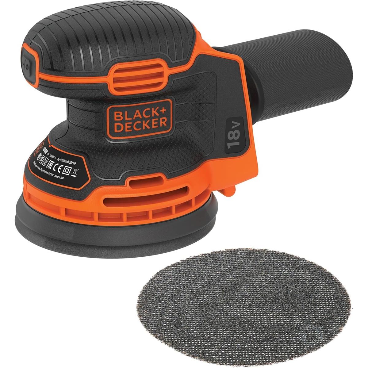 Black & Decker 18V Cordless Random Orbit Sander 12000 OPM Bare Unit