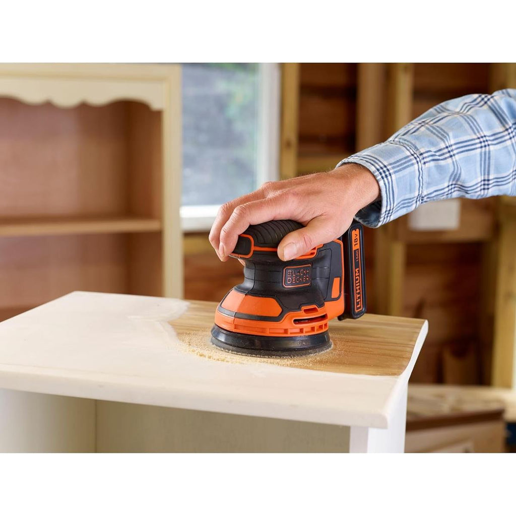Black & Decker 18V Cordless Random Orbit Sander 12000 OPM Bare Unit