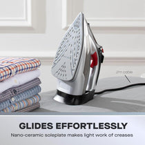 Daewoo Power Glide Steam Iron 3000W with Ceramic Soleplate Burst Steam Precision Tip Self-Clean & Anti-Calc Black
