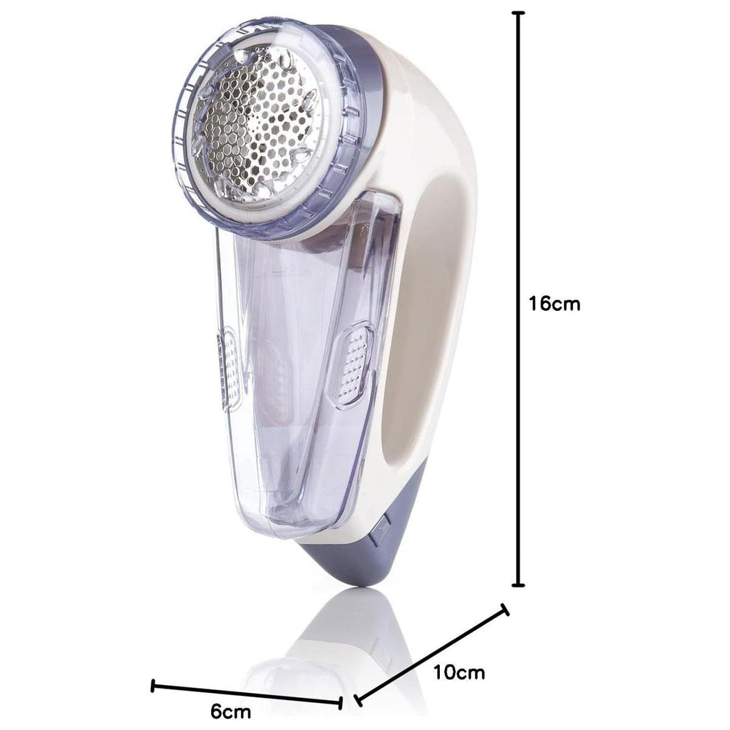Minky Electric Fabric Shaver Lint Remover With Adjustable Height Head Battery Powered Bobble Remover For Clothes White
