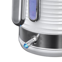 Russell Hobbs Inspire Electric Kettle 1.7 Litre 3000W White Textured Plastic With Removable Anti-Scale Filter