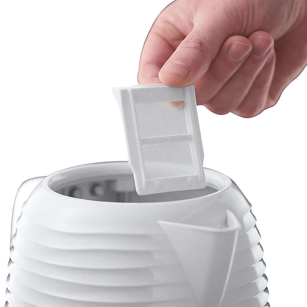 Russell Hobbs Inspire Electric Kettle 1.7 Litre 3000W White Textured Plastic With Removable Anti-Scale Filter