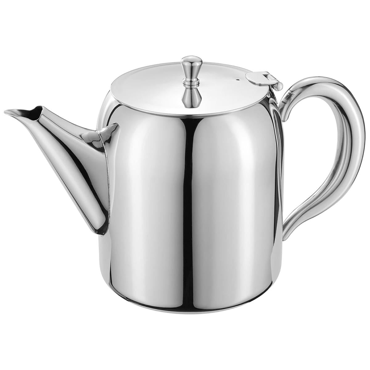 Judge Traditional Stainless Steel Teapot 1.2 Litre 6 Cup Tall Design With Non-Drip Spout Hinged Lid Dishwasher Safe Silver Main image