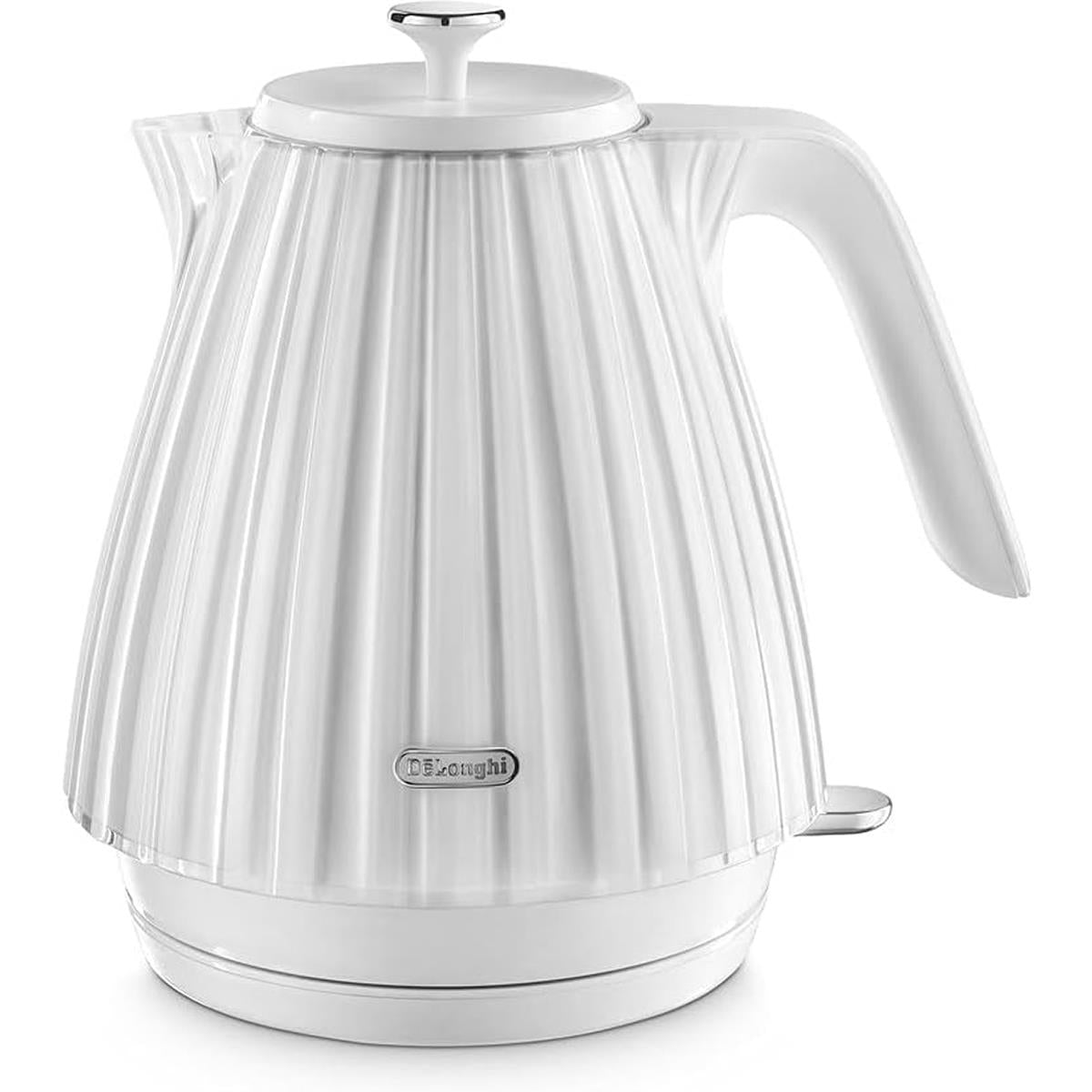 Delonghi Ballerina Electric Jug Kettle 1.7 Litre 3000W Cordless Rapid Boil With Anti-Limescale Filter 360° Base White Main image