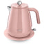 Delonghi Eclettica Electric Jug Kettle 1.7 Litre 3000W Stainless Steel Rapid Boil With Anti-Scale Filter 360° Base Pink