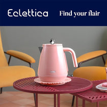 Delonghi Eclettica Electric Jug Kettle 1.7 Litre 3000W Stainless Steel Rapid Boil With Anti-Scale Filter 360° Base Pink