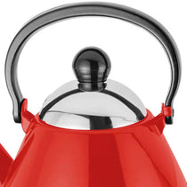 Judge Essentials Induction Stove Top Kettle 1.5 Litre Enamel Whistling Kettle With Phenolic Handle Red