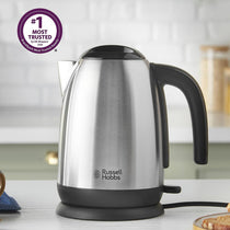 Russell Hobbs Classics Electric Jug Kettle 1.7 Litre 3000W Stainless Steel Rapid Boil With Perfect Pour Spout & Filter Brushed Steel