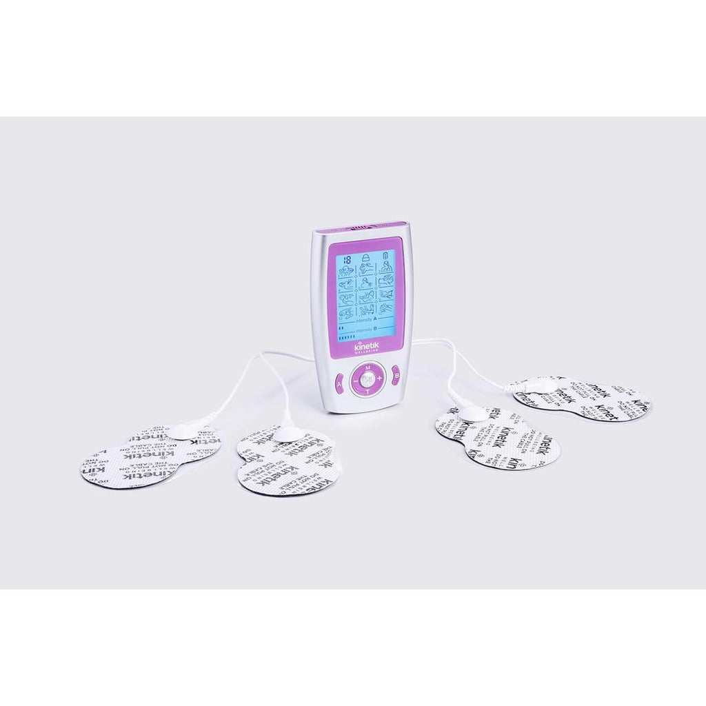 Kinetik Wellbeing TENS Replacement Electrode Pads Pack Of 4 For TD2 And TD3 Dual Channel TENS Machines