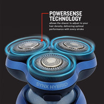 Remington Limitless X5 Men's Rotary Shaver With SYNX Hybrid Cutting System Wet And Dry USB Rechargeable Navy