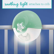 Infantino Soothing Light And Projector Clip-On Crib Night Light with Star Projector LED Musical Sleep Soother Sage