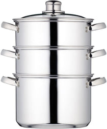 KitchenCraft Stainless Steel Three Tier 20cm Steamer