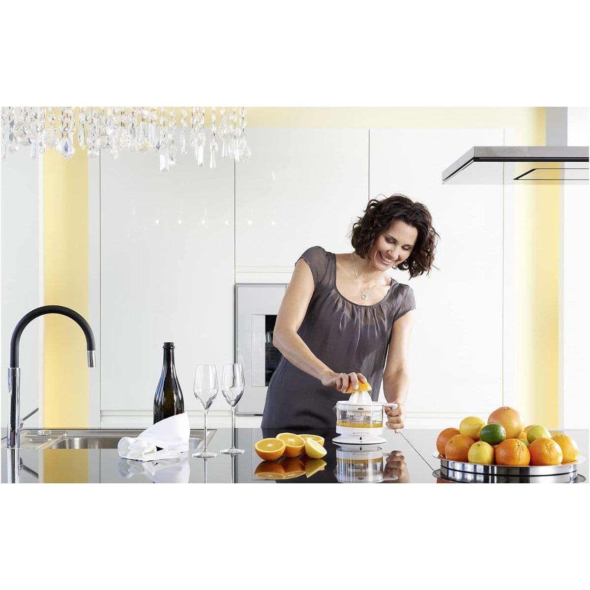 Braun Citrus Juicer CJ3000 2 Way Rotation 350ml White Tribute Collection