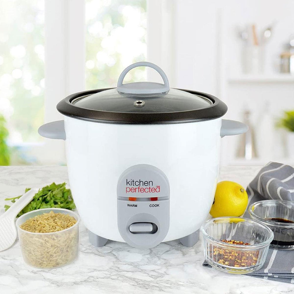 Lloytron Rice Cooker Kitchen Perfected Automatic Non Stick 350W 0.8 Litre Compact Cooker