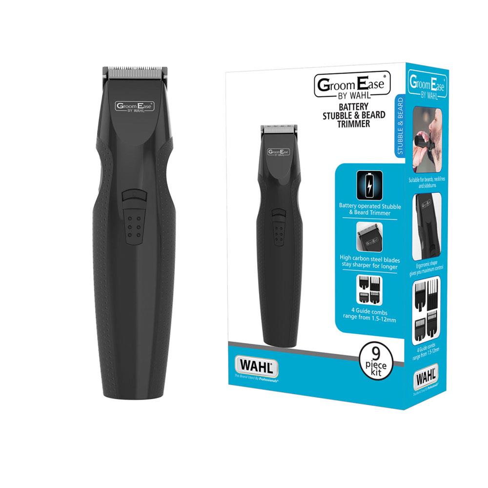 Wahl GroomEase Battery Beard Trimmer 5606-917 9 Piece Grooming Kit Black