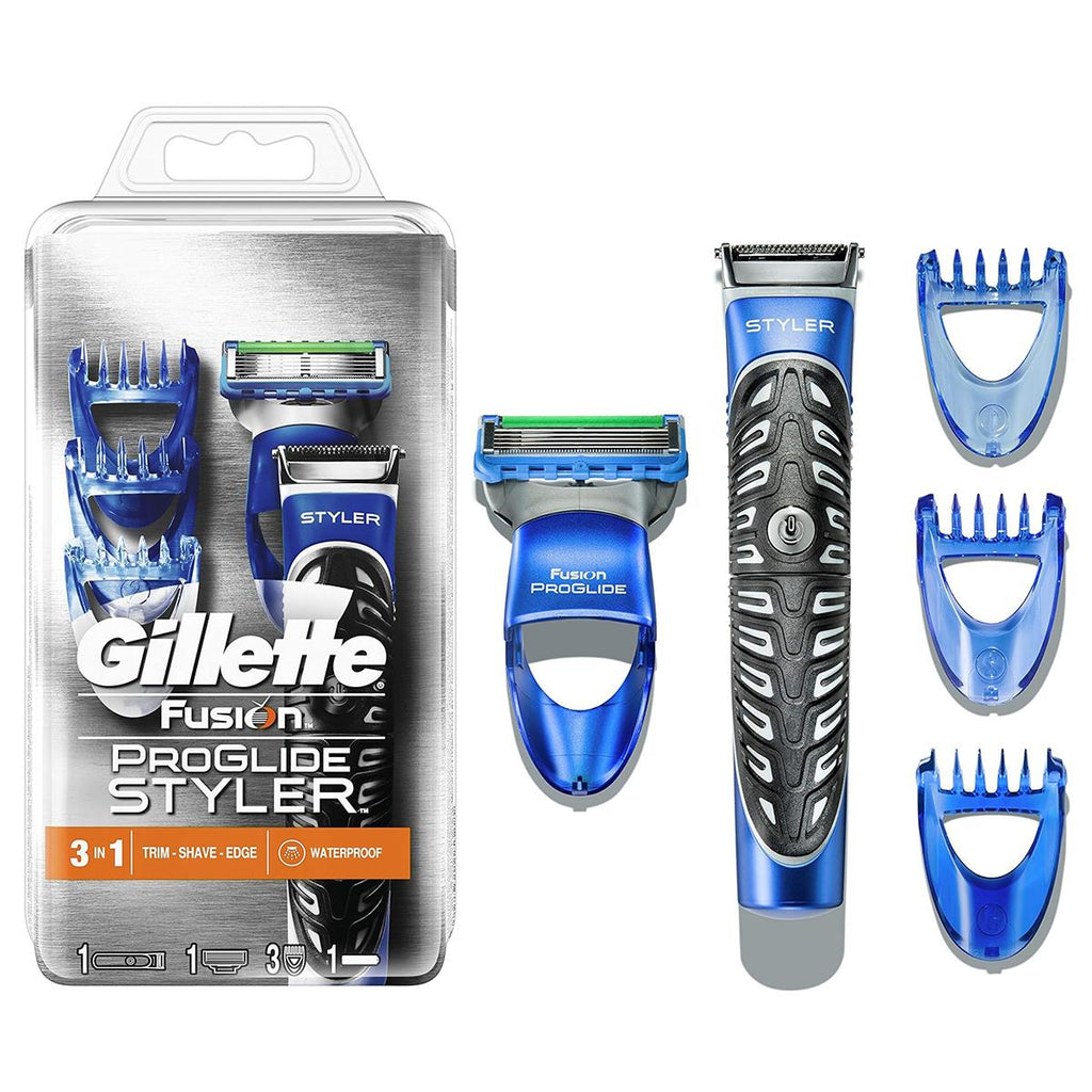 Gillette Fusion 3 in 1 Styler Razor Beard Trimmer Edging Blade ProGlide Grooming Tool