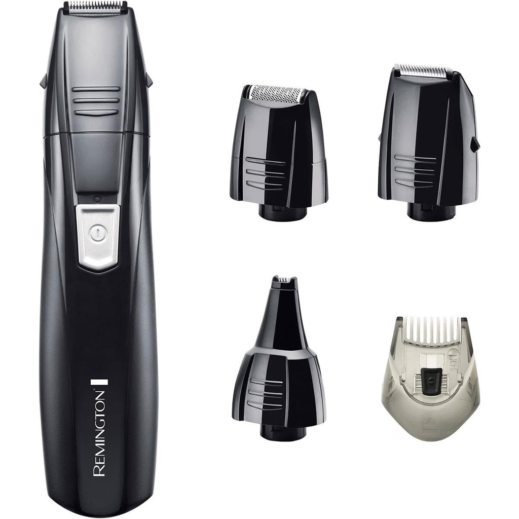 Remington Personal Groomer Hair Trimmer Battery Operated 4in1 Facial Hair Grooming Kit with Steel Self Sharpening Blades