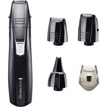 Remington Personal Groomer Hair Trimmer Battery Operated 4in1 Facial Hair Grooming Kit with Steel Self Sharpening Blades