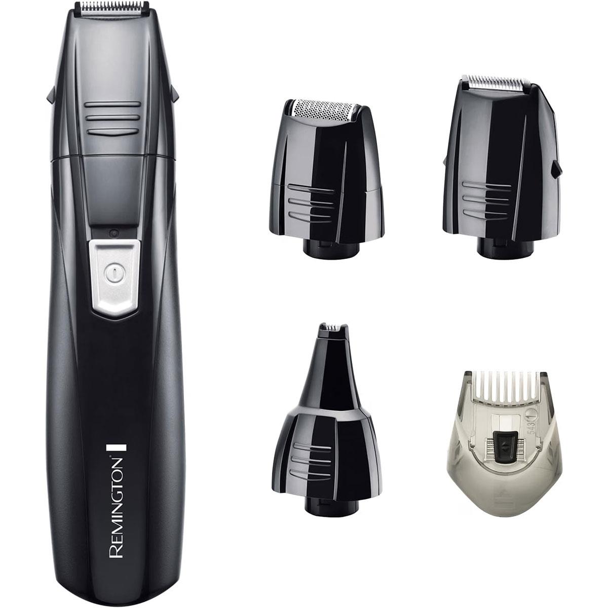 Remington Personal Groomer Hair Trimmer Battery Operated 4in1 Facial Hair Grooming Kit with Steel Self Sharpening Blades