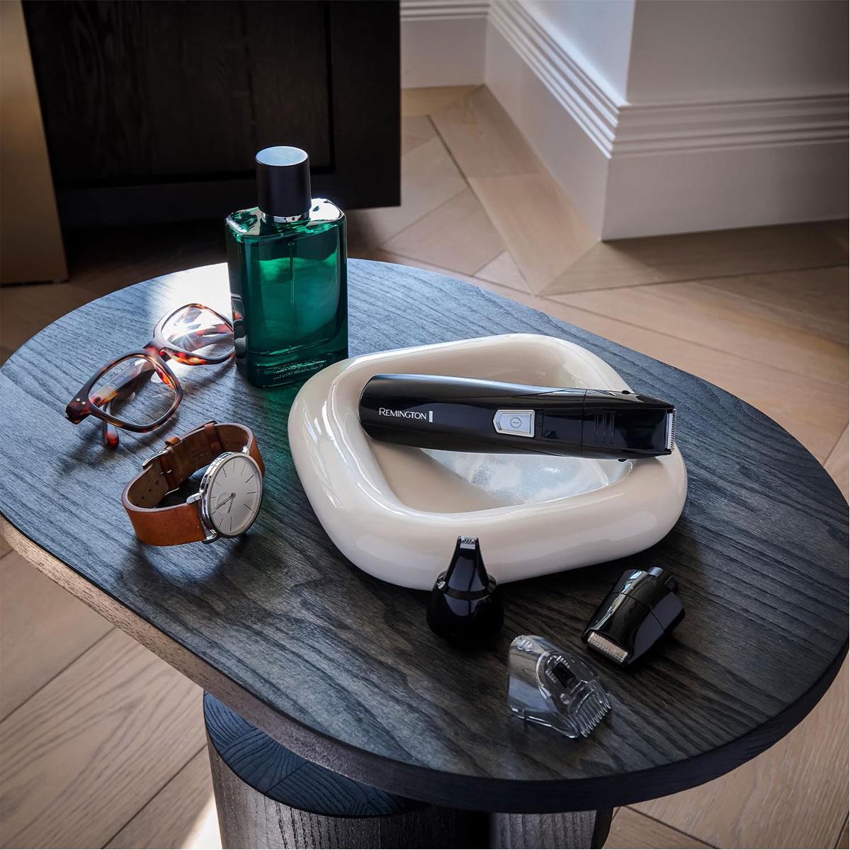 Remington Personal Groomer Hair Trimmer Battery Operated 4in1 Facial Hair Grooming Kit with Steel Self Sharpening Blades