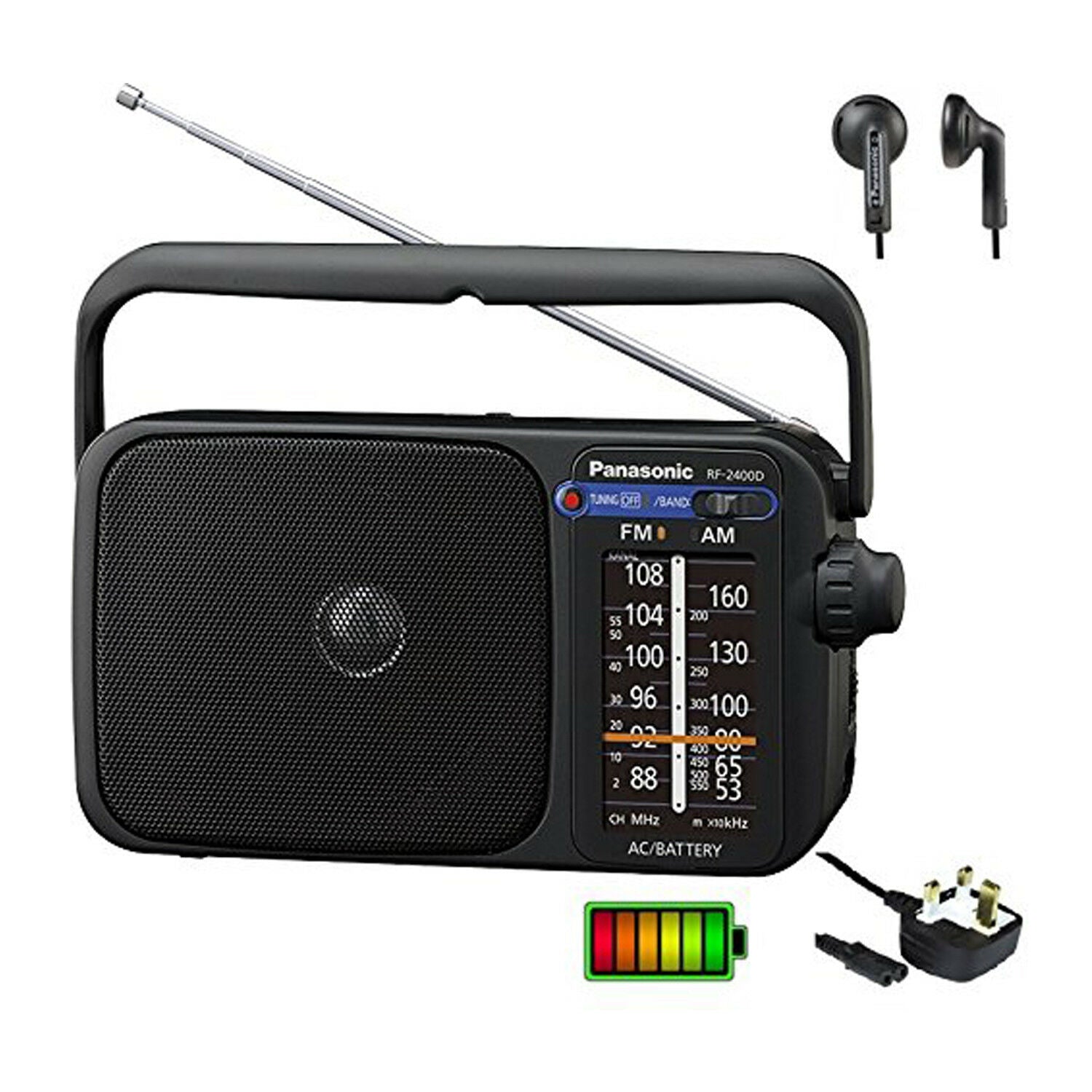 Panasonic Digital AM FM Portable Radio AC/DC with Headphone Socket and Speaker Secondary image