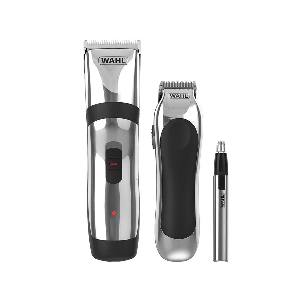 Wahl Rechargeable Hair Clipper Beard Grooming Set Nose & Ear Trimmer Gift Set