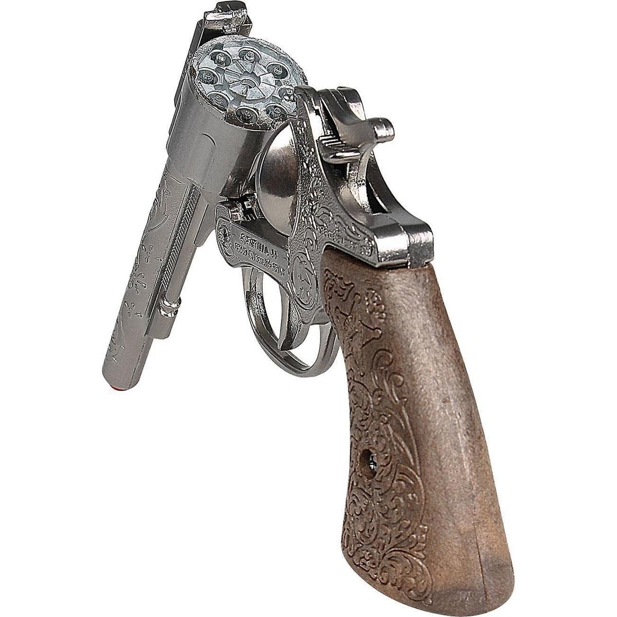 Gonher Diecast Metal Cap Gun Shot Cowboy 8 Ring Toy 20.5cm Western Style