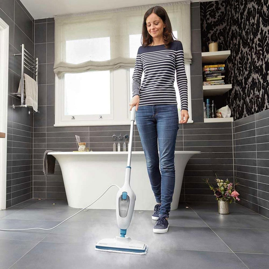 Black & Decker Basic Steam Mop All Sealed Hard Floors 1300W  380ml Tank Capacity 240V