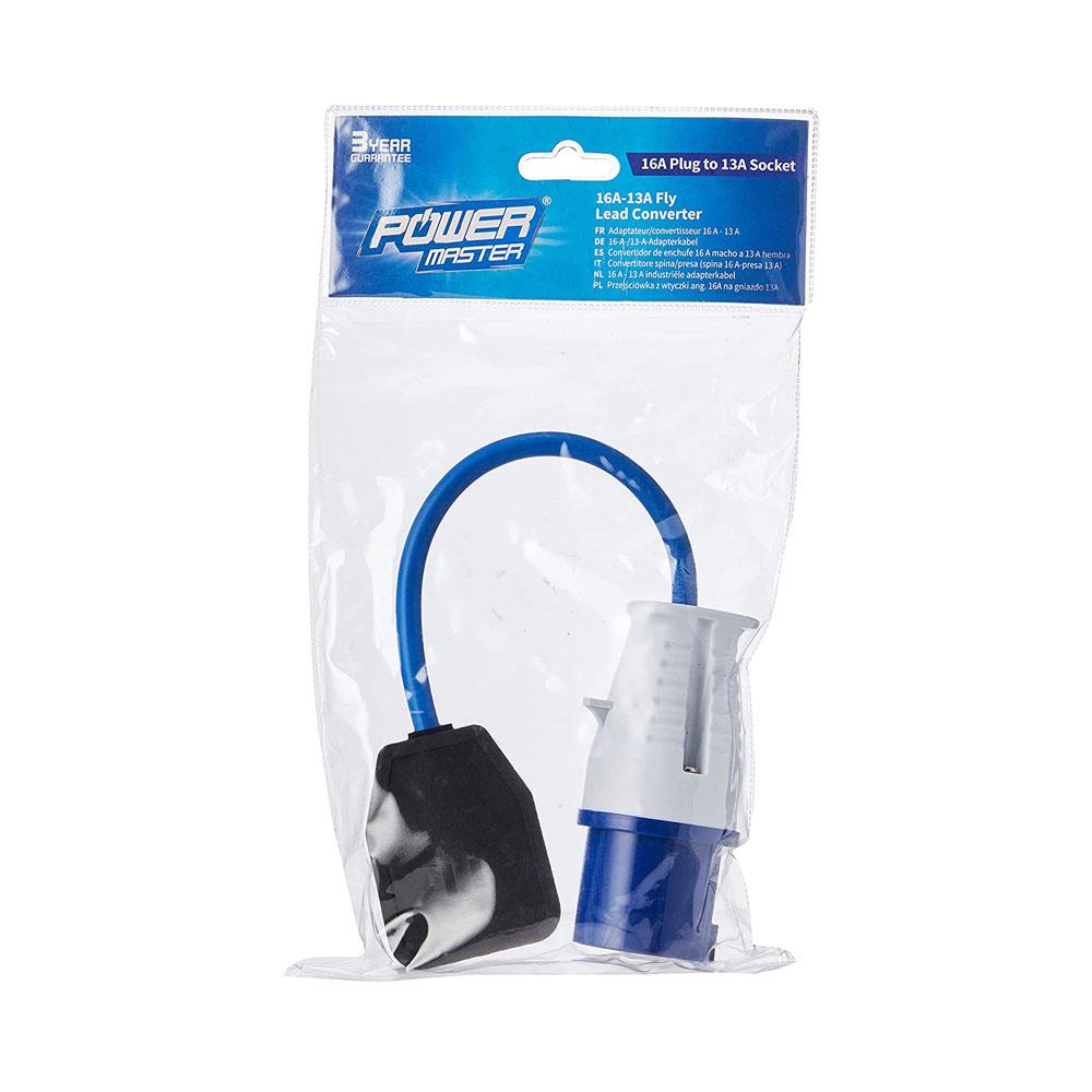PowerMaster Fly Lead Converter 16A Plug to 13A Socket