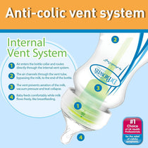 Dr. Brown Options + Anti-Colic Baby Bottles 270ml  with Level 1 Teats - Four Pack