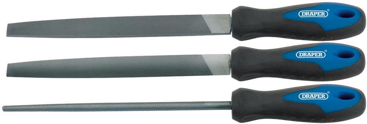 Draper 200 mm Soft-Grip Engineers File Set - 3-Piece