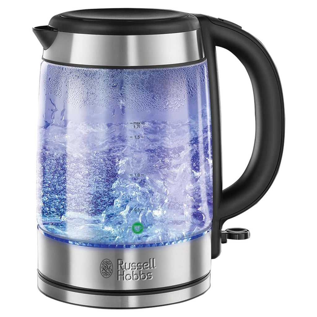 Russell Hobbs 21600 Illuminating Glass Kettle, 1.7 L - Blue Illumination