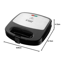 Russell Hobbs 3-In-1 Sandwich Panini And Waffle Maker 760W - Black