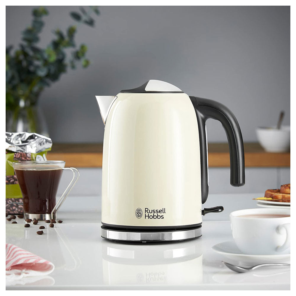 Russell Hobbs Colour Plus Kettle 3000 W, 1.7 L - Cream