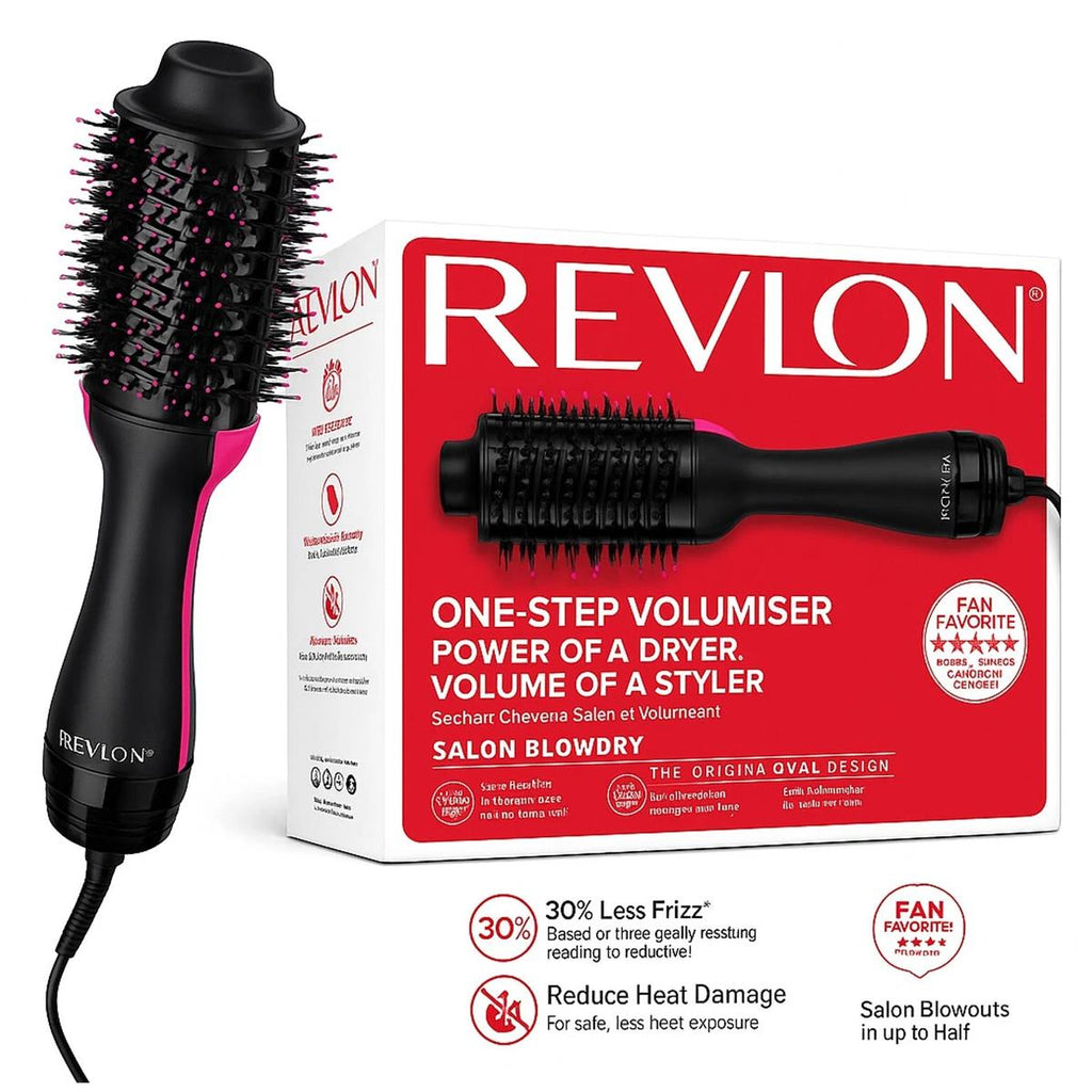 Revlon Pro Collection Salon One Step Hair Dryer And Volumiser Hot Air Stylers - Black/Pink