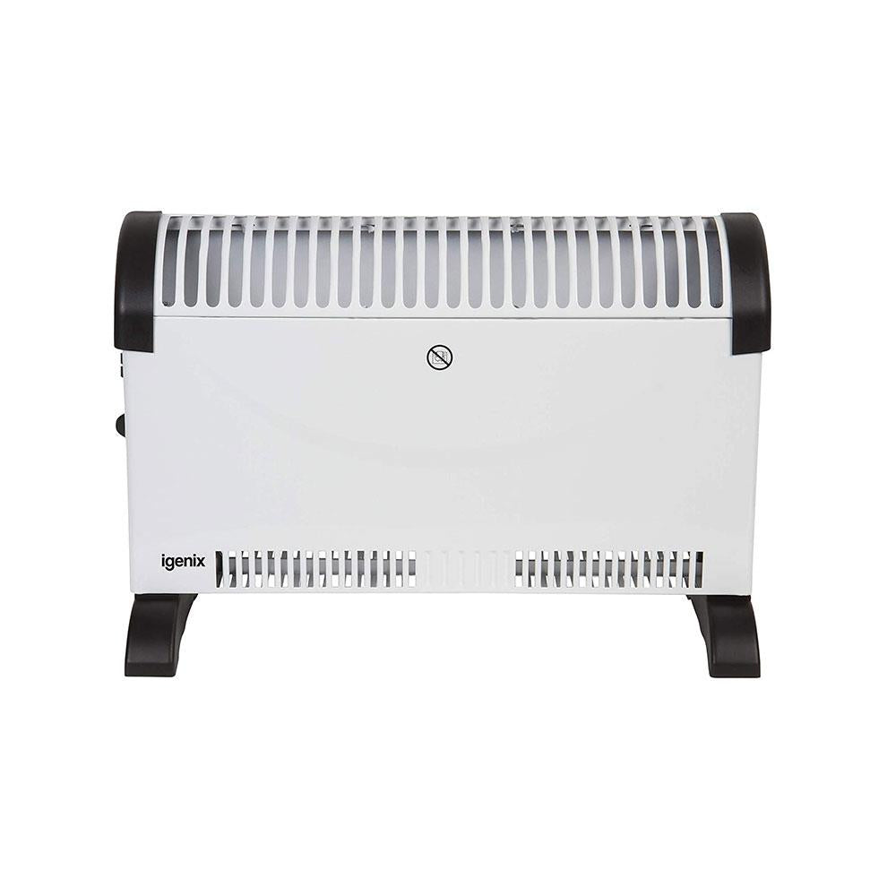 Igenix Portable Convector Heater With Adjustable Thermostat And 24 Hr Timer 3 Heat Settings 2000 W - White