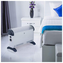 Igenix Portable Convector Heater With Adjustable Thermostat And 24 Hr Timer 3 Heat Settings 2000 W - White